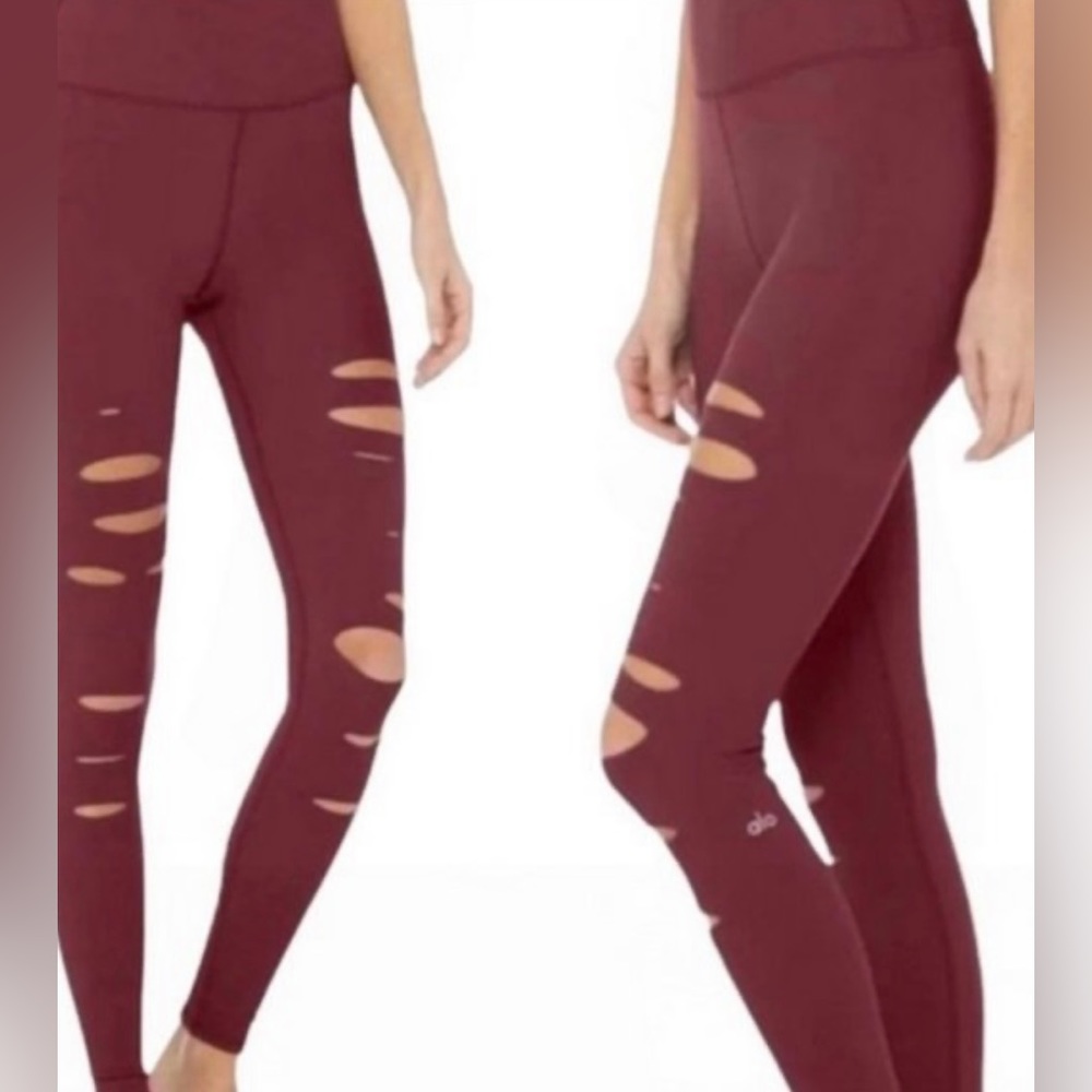 ALO Yoga High Waist Ripped Warrior Leggings